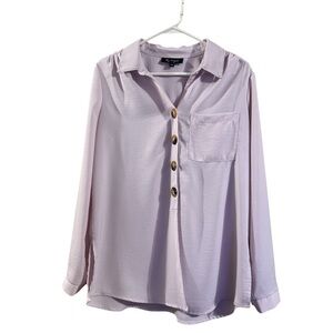 Chic Lilac Button-Down Shirt